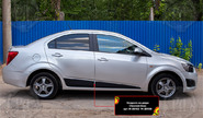 Молдинги на двери Русская Артель для chevrolet aveo седан 2011-2015 г.в.