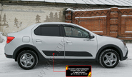 Молдинги на двери Русская Артель (широкие) для renault logan 2 2014-2022 г.в., logan 2 stepway 2018-2022 г.в.