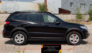 Расширители колесных арок Русская Артель с выносом на 15мм для hyundai santa fe 2009-2012 г.в.