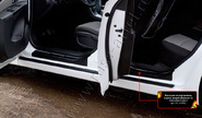 Накладки на внутренние пороги дверей Русская Артель со скотчем для chevrolet cruze 2009-2014 г.в.