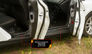 Накладки на внутренние пороги дверей Русская Артель со скотчем для ford focus 3 2011-2019 г.в.