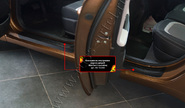 Накладки на внутренние пороги дверей Русская Артель со скотчем для kia ceed 2015-2018 г.в.
