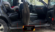 Накладки на внутренние пороги дверей Русская Артель со скотчем для kia mohave 2016-2019 г.в.