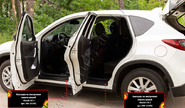 Накладки на внутренние пороги дверей Русская Артель со скотчем для mazda cx-5 2011-2017 г.в.