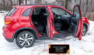 Накладки на внутренние пороги дверей Русская Артель со скотчем для mitsubishi asx 2010-2023 г.в., peugeot 4008 2012-2017 г.в.