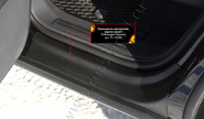 Накладки на внутренние пороги дверей Русская Артель со скотчем для volkswagen touareg 2007-2009 г.в.
