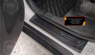 Накладки на внутренние пороги дверей Русская Артель со скотчем для mitsubishi outlander с 2012 г.в.