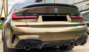 Черный лаковый спойлер inmax в стиле М-performance для bmw 3 (g20)