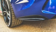 Черные лаковые накладки под задний М-бампер (Мини-лезвия) inmax для bmw 3 (g20)