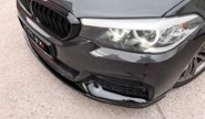 Черный лаковый сплиттер переднего бампера inmax в стиле m-performance для bmw 5 (g30)