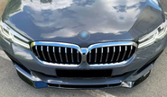 Черный лаковый сплиттер переднего бампера inmax для bmw 5 (g30, g31)