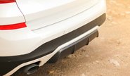 Черный матовый диффузор заднего бампера inmax для bmw x3 (f25) без М-пакета