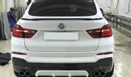 Диффузор заднего бампера inmax для bmw x4 (f26) с М-пакетом