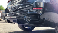 Черные лаковые элероны и диффузор заднего бампера inmax в стиле m-performance для bmw x5 (f15)