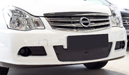 Зимняя заглушка решетки переднего бампера Русская Артель для nissan almera 2014-2018 г.в.