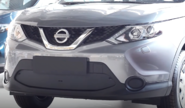 Зимняя заглушка решетки переднего бампера Русская Артель для nissan qashqai 2 2014-2017 г.в.