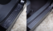 Накладки на внутренние пороги дверей Русская Артель со скотчем для changan cs55 plus c 2019 г.в., uni-s c 2024 г.в.