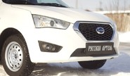 Зимняя заглушка решетки переднего бампера Русская Артель для datsun mi-do 2014-2020 г.в.