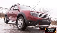 Зимняя заглушка решетки переднего бампера Русская Артель для renault duster 2010-2014 г.в. с ДХО и обвесом