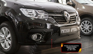 Зимняя заглушка решетки переднего бампера Русская Артель для renault logan 2 2018-2022 г.в., sandero 2 2018-2022 г.в.