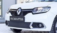 Зимняя заглушка решетки переднего бампера Русская Артель для renault sandero 2 2014-2017 г.в.
