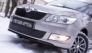 Зимняя заглушка решетки переднего бампера Русская Артель для skoda fabia 2 2010-2013 г.в.