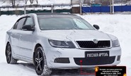 Зимняя заглушка решетки переднего бампера Русская Артель для octavia a5 2008-2013 г.в.