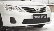 Зимняя заглушка решетки переднего бампера Русская Артель для toyota corolla (140, 150) 2010-2013 г.в.