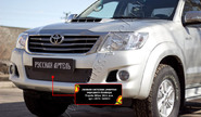 Зимняя заглушка решетки переднего бампера Русская Артель для toyota hilux 2011-2015 г.в.