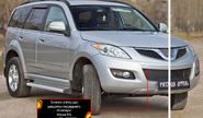 Зимняя заглушка решетки переднего бампера Русская Артель для haval h5 2020-2021 г.в.