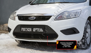 Защитная сетка решетки переднего бампера Русская Артель для ford focus 2 2008-2010 г.в.