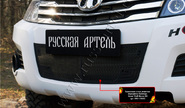 Защитная сетка решетки переднего бампера Русская Артель для great wall hover h3 2010-2013 г.в.