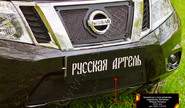 Защитная сетка решетки переднего бампера Русская Артель для nissan terrano 2014-2022 г.в.