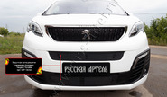 Защитная сетка решетки переднего бампера Русская Артель для peugeot traveller l3 2016-2024 г.в.