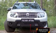 Защитная сетка решетки переднего бампера Русская Артель для renault duster 2010-2014 г.в. с ДХО, без обвеса
