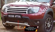 Защитная сетка решетки переднего бампера Русская Артель для renault duster 2010-2014 г.в. с ДХО и обвесом