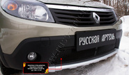 Защитная сетка решетки переднего бампера Русская Артель для renault sandero stepway 2009-2013 г.в.