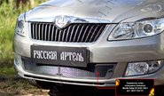 Защитная сетка решетки переднего бампера Русская Артель для skoda fabia 2 2010-2013 г.в.