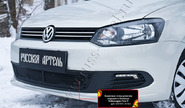 Защитная сетка решетки переднего бампера Русская Артель для volkswagen polo 5 2009-2016 г.в.