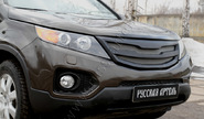 Решетка радиатора Русская Артель с серебристой сеткой для kia sorento r 2010-2013 г.в.
