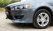 Накладки (клыки) переднего бампера Русская Артель для mitsubishi lancer x 2007-2010 г.в.