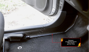 Накладки на ковролин порогов Русская Артель для nissan almera g15 2014-2018 г.в.