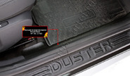 Накладки на ковролин порогов Русская Артель для renault duster 2015-2020 г.в., nissan terrano 2016-2022 г.в.