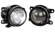 Диодные ПТФ sal-man 120w 32000lux (ближний, дальний) с защитой от перегрева и запотевания для Лада Гранта fl, Веста 2015-2021 г.в., Икс Рей, Ларгус fl, Нива Урбан, Нива Тревел 2021-2025 г.в., Искра, Рено