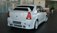 Задний бампер power dm для renault logan