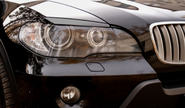 Узкие реснички-накладки на фары для bmw x5 (e70) 2006-2013 г.в.