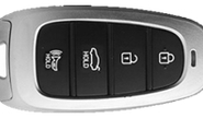 Силиконовый черный чехол смарт-ключа (j) с золотистыми акцентами для hyundai tucson, staria, sonata, hybrid, grand santa fe
