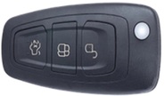 Силиконовый черный чехол смарт-ключа (B) с тиснением под кожу для Ford Focus, Mondeo, Kuga, Galaxy, Fiesta