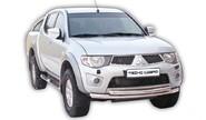 Защита переднего бампера ТехноСфера Труба двойная d63,5 окраш для mitsubishi l200