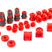 Комплект сайлентблоков и втулок старого образца красный полиуретан CS20 Drive для Лада 4х4 (Нива) до 2009 г.в.